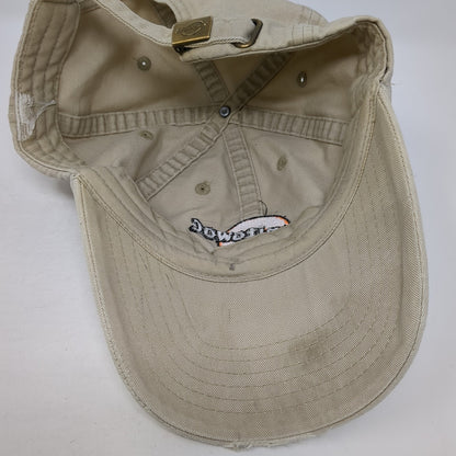 Manitowoc Slideback Baseball Cap Beige One Size Adjustable Embroidered 6 Panel