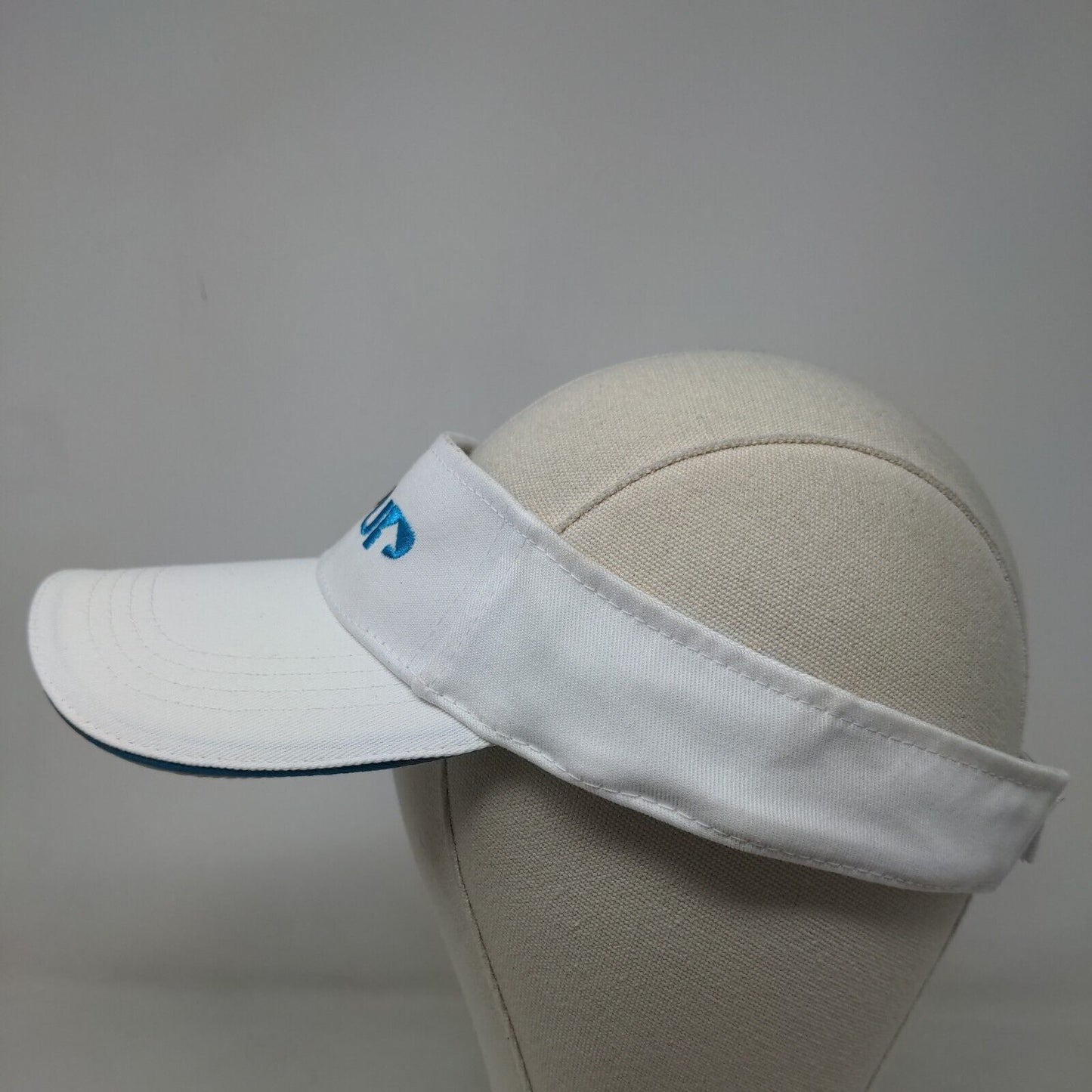 SeedUp Men's Strapback Sun Visor Hat Cap White Adjustable Embroidered Logo