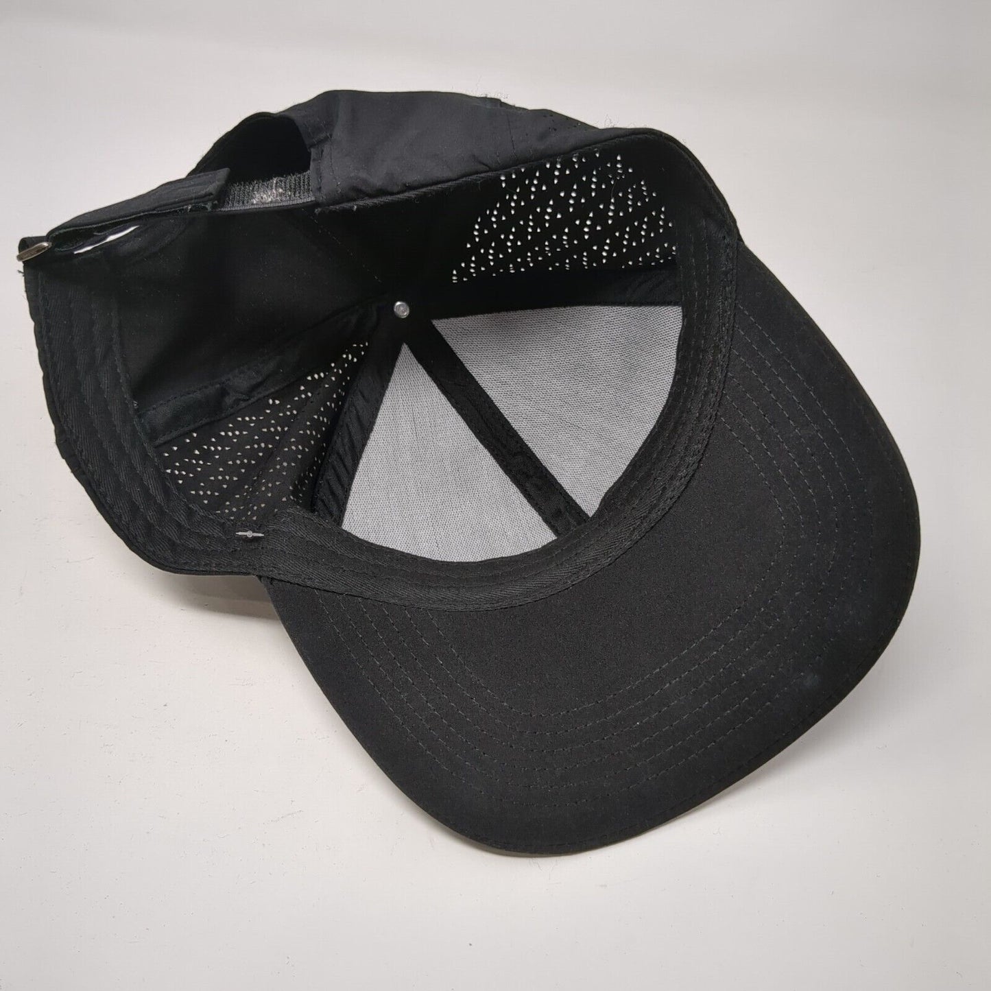 Gaiam Strapback Hat Black OSFA Adjustable Solid 6 Panel Perforated