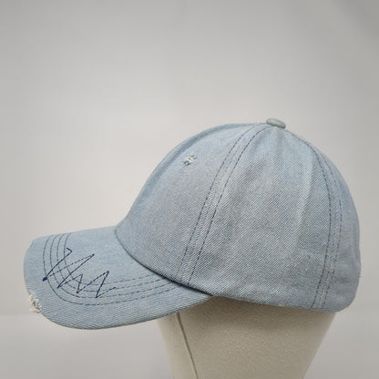 Unbranded Slideback Hat Blue One Size Solid Adjustable Denim Blank