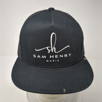 Sam Henry Music Snapback Mesh Back Trucker Hat Black One Size Yupoong