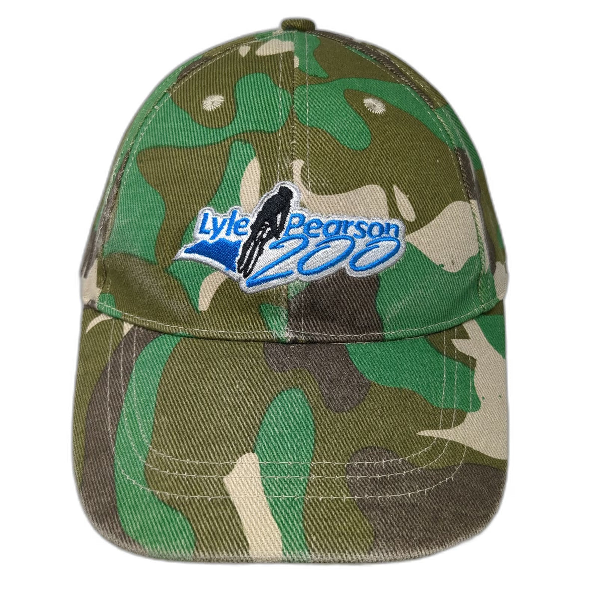 Lyle Pearson 200 George's Cycles Hat Baseball Cap Green Camo One Size Strapback