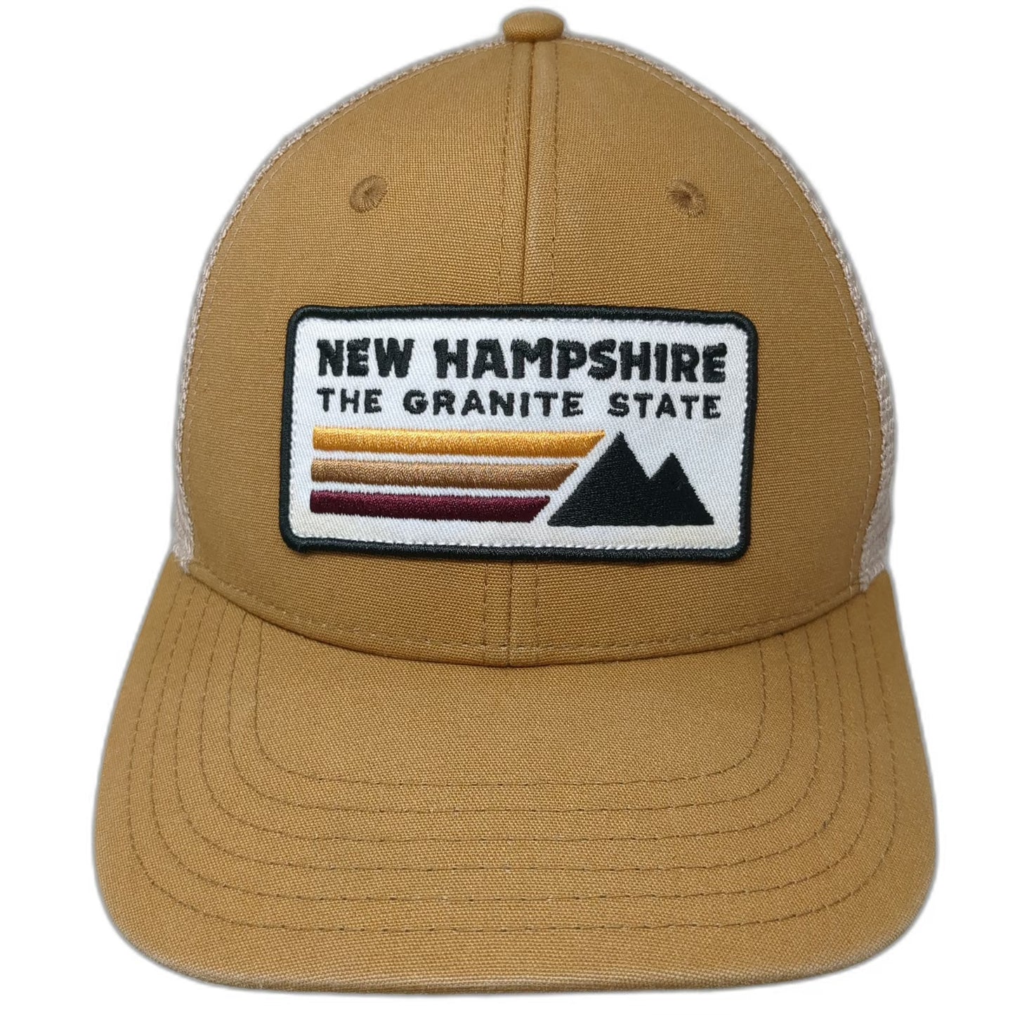 Granite State Apparel Trucker Hat Brown One Size New Hampshire Mountains Mesh