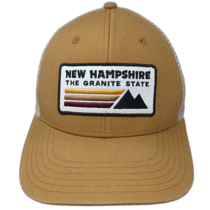Granite State Apparel Trucker Hat Brown One Size New Hampshire Mountains Mesh
