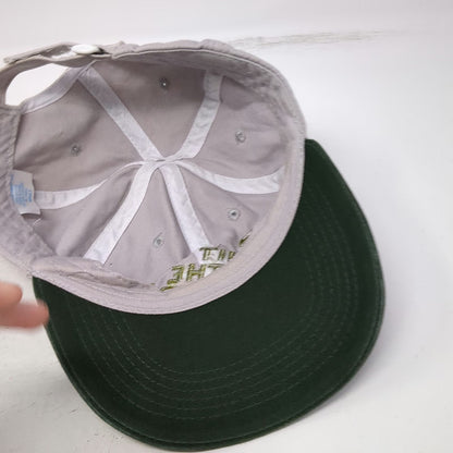Baseball Cap Gray Green One Size Hit The Trail Hiking Boot Outdoor Nature Hat