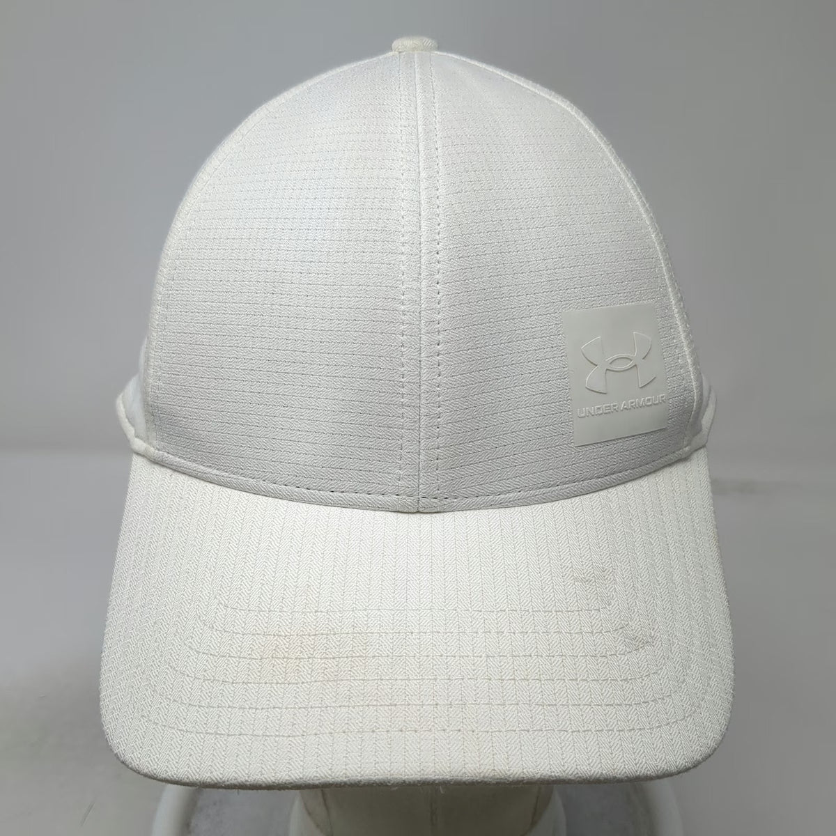 Under Armour Baseball Cap White XL Musgrove Engineering ISO-CHILL Stretch Hat