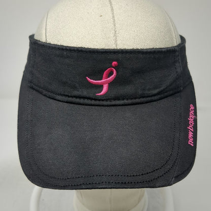 New Balance Visor Black One Size Hat Pink Ribbon Susan G. Komen For The Cure
