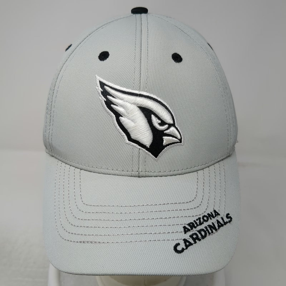 Arizona Cardinals NFL Team Apparel Gray One Size Cap Strapback Embroidered Hat