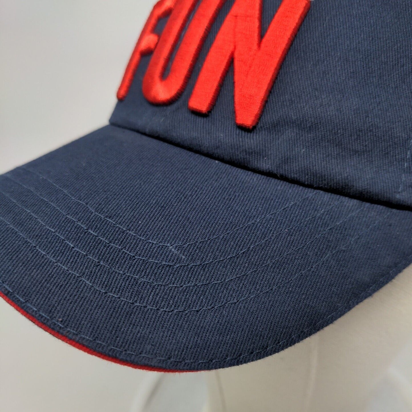 Behind The Fun Strapback Hat Blue OSFM Embroidered Adjustable Carnival