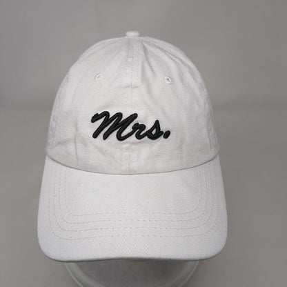 Mrs. Slideback Hat White One Size Solid Adjustable Embroidered 6 Panel