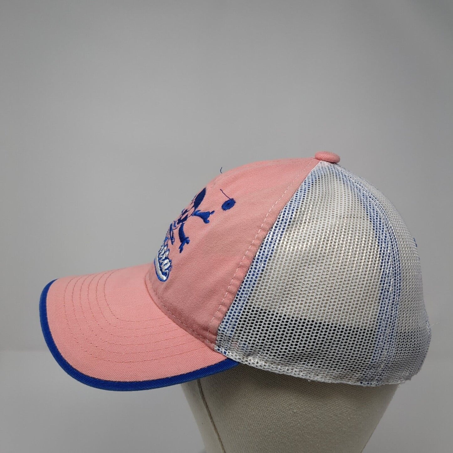Calcutta Strapback Trucker Hat Pink One Size Mesh Back Adjustable
