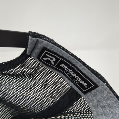 Richardson Snapback Mesh Back Trucker Hat Gray One Size Embroidered m|m