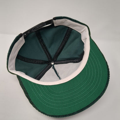 Dekalb Snapback Hat Green One Size Adjustable Embroidered Corduroy