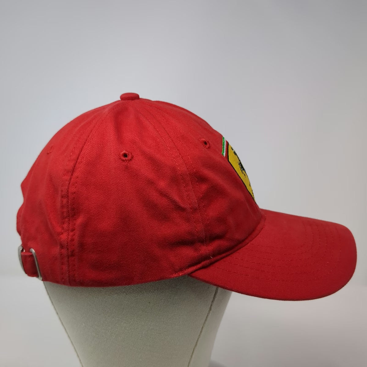Ferrari Baseball Cap Red One Size Scuderia Shield Logo Embroidered Slideback Hat