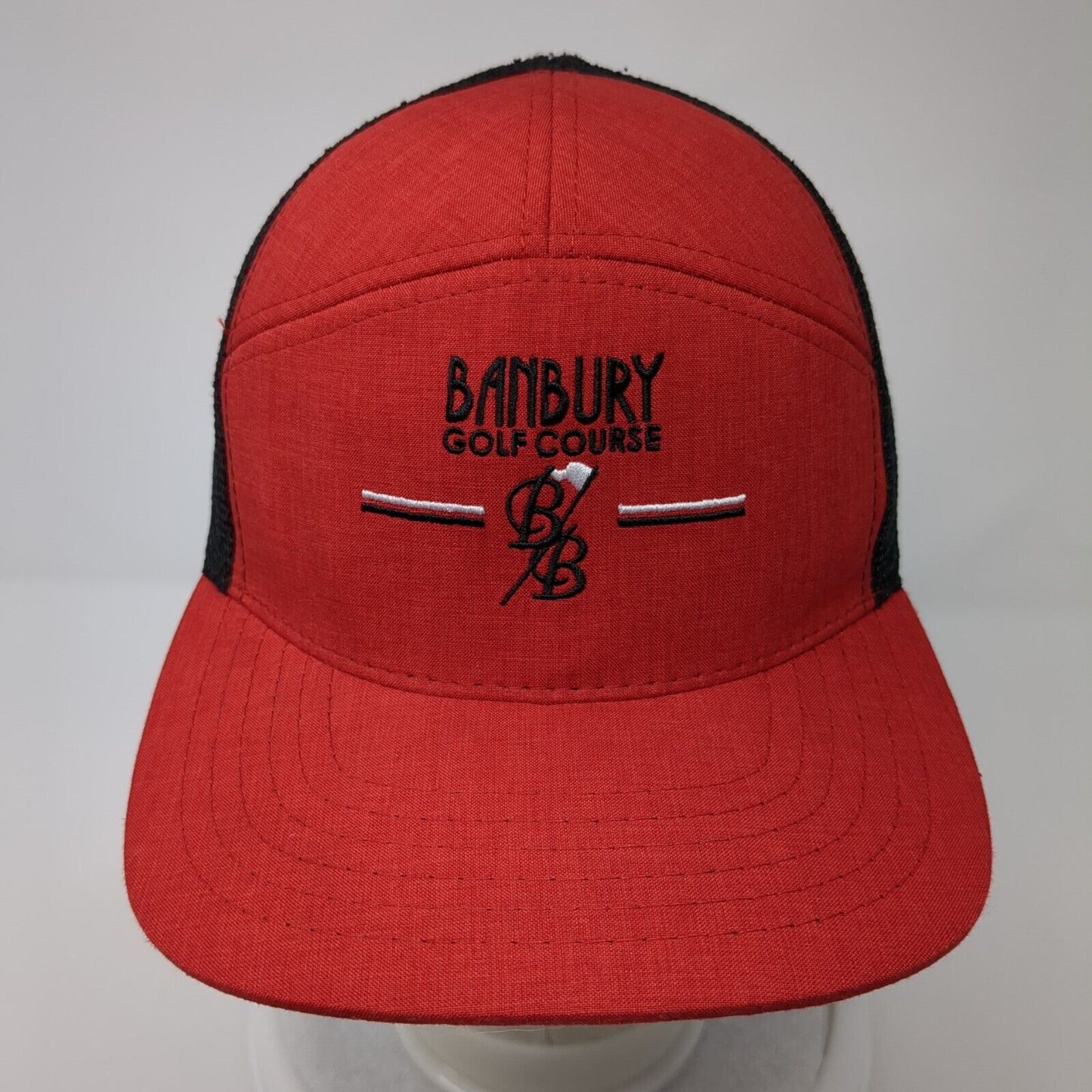 Banbury Golf Course Snapback Trucker Hat Red One Size Mesh Back Legendary