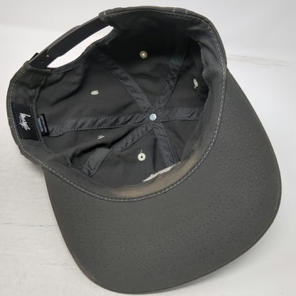 Stüssy Snapback Gray One Size Nylon White Contrast Stitching Logo 6-Panel Hat
