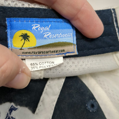 Royal Resortwear Baseball Cap Blue One Size Barbados Island Paradise Mesh Hat