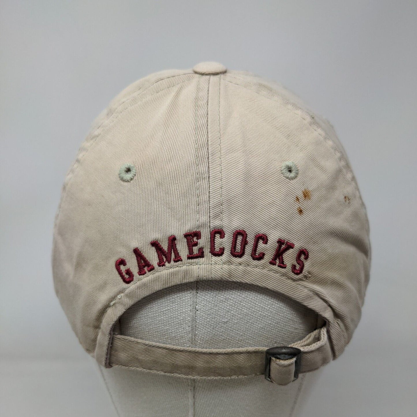 South Carolina Gamecocks Slideback Hat Tan OSFA Embroidered Distressed NCAA