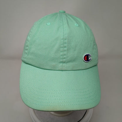 Champion Slideback Hat Green OSFA Adjustable Embroidered Vented Holes 6 Panel