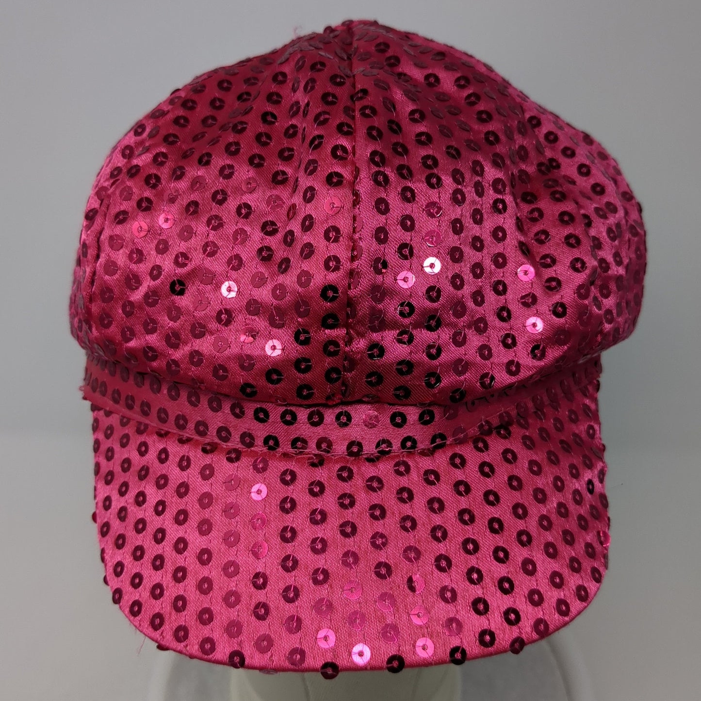 Unbranded Army Cap Pink One Size Lightweight Glitter Sequins Blank Polyester