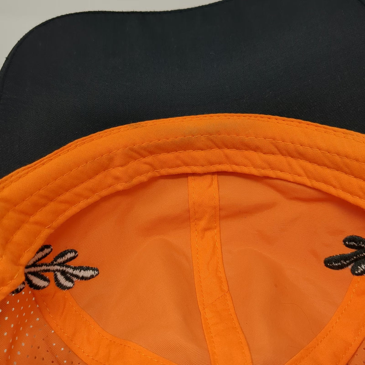 Blue Line Little Caesars Baseball Cap Orange One Size Perforated Strapback Hat