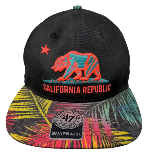 '47 Brand Men's Snapback Hat Multicolor Size OS Colorful Embroidered Bear Logo