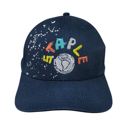 Staple Snapback Hat Blue One Size Adjustable Embroidered 6 Panel Cotton