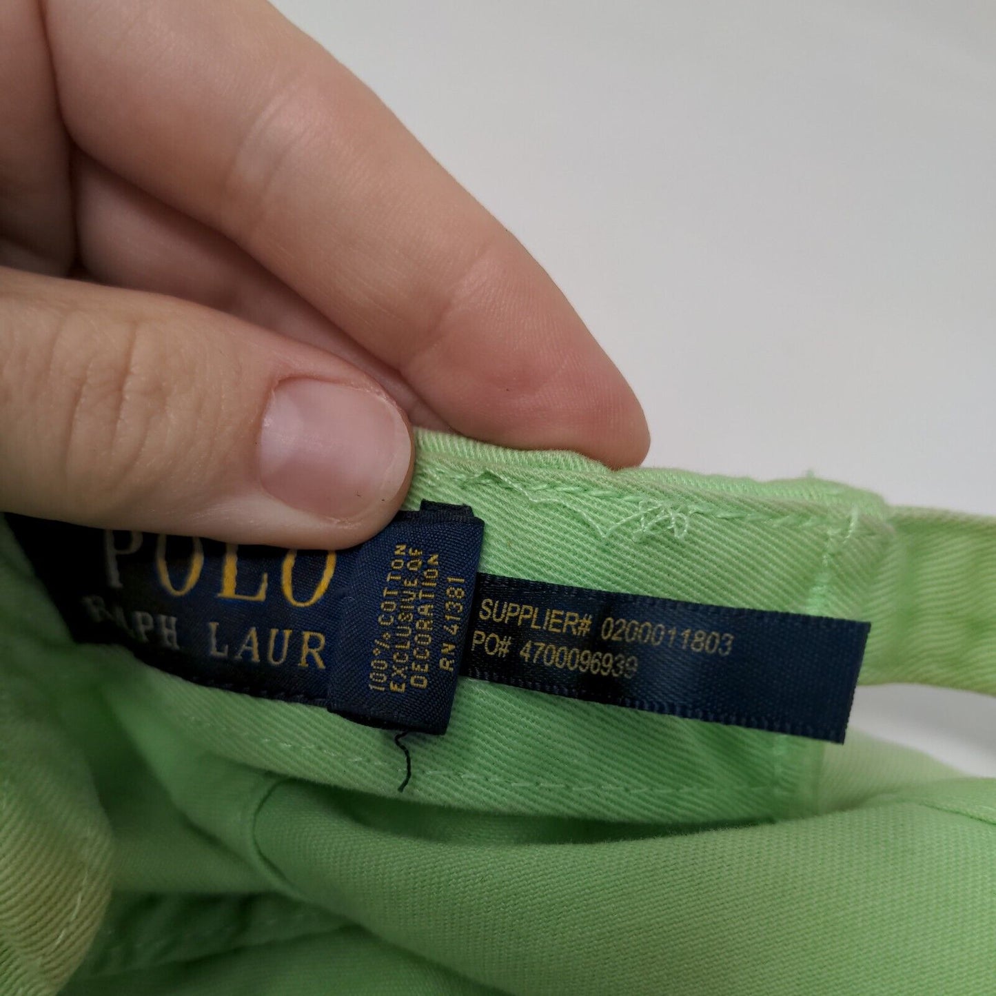Polo Ralph Lauren Small Pony Slideback Hat Green One Size Embroidered