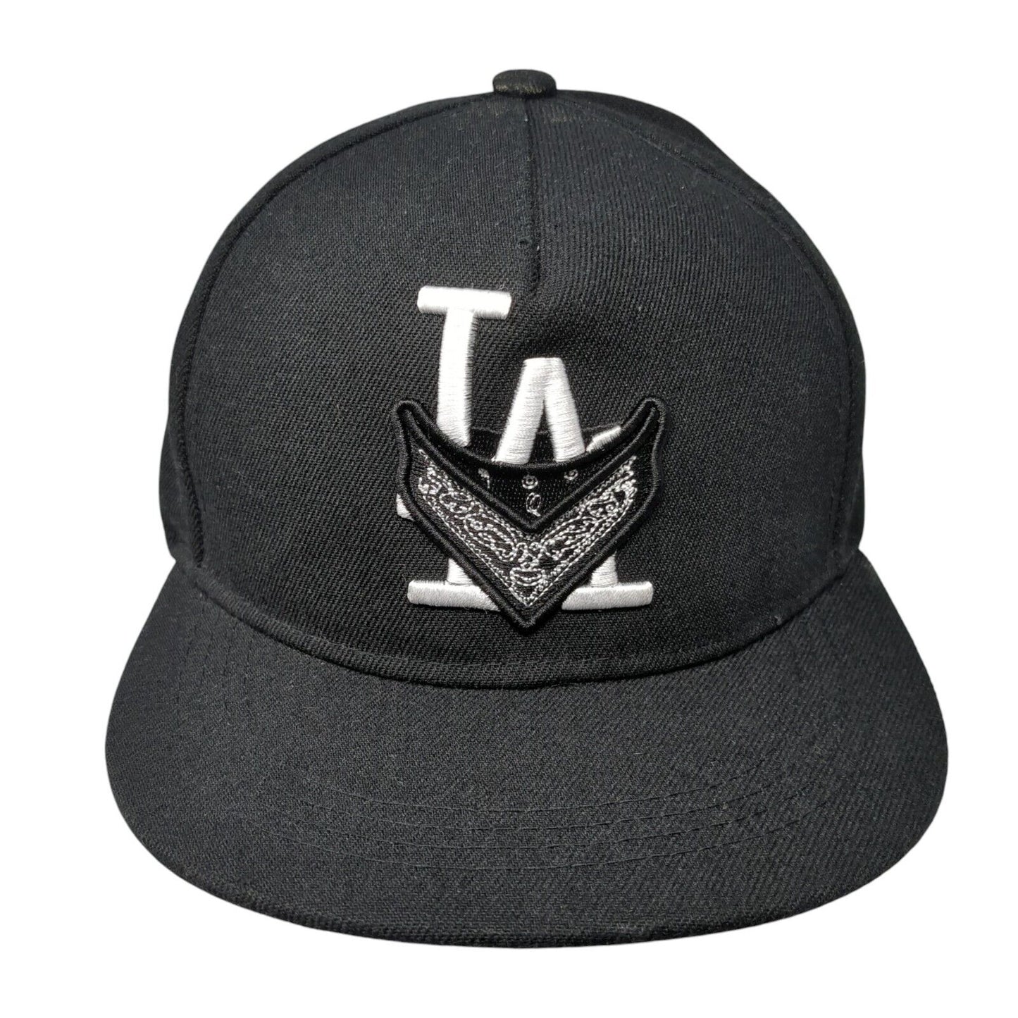 LA Los Angeles Crimes Snapback Hat Black OS Adjustable Embroidered 6 Panel