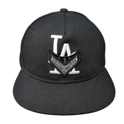 LA Los Angeles Crimes Snapback Hat Black OS Adjustable Embroidered 6 Panel