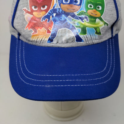 PJ Masks Boy's Strapback Hat Gray Blue Size OSFM Graphic Logo