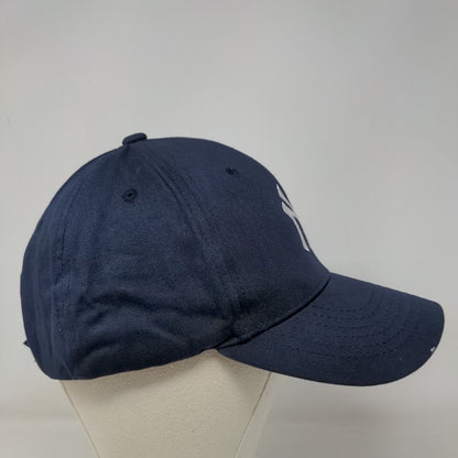 MLB New York Yankees Men's Strapback Hat Blue Embroidered Logo 100% Cotton