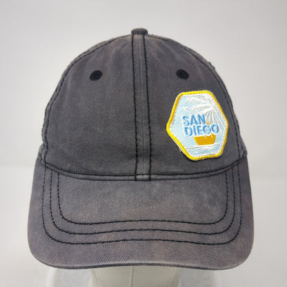 San Diego Patch Slideback Hat Gray One Size Solid Adjustable District
