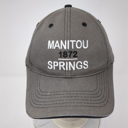 Manitou Spring 1872 Strapback Hat Gray One Size Adjustable Embroidered Jhats
