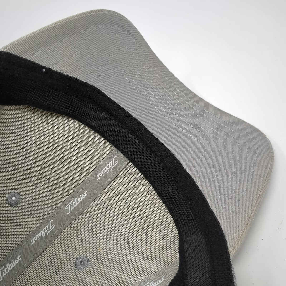 Titleist Baseball Cap Gray M Mesh Back Pro V1 FootJoy Stretch Fit New Era Hat