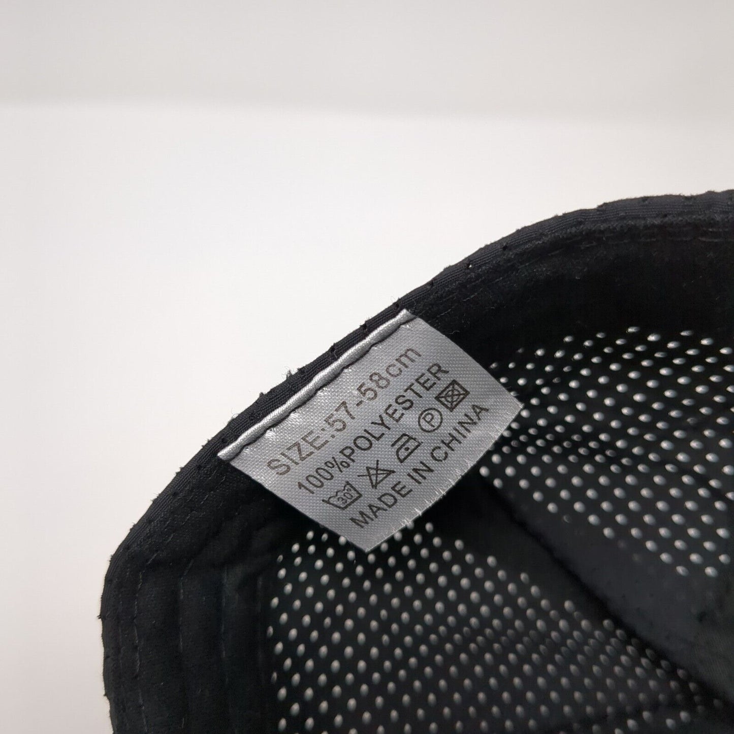 Unbranded Strapback Hat Ponytail Black 57-58cm Adjustable Perforated