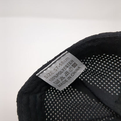 Unbranded Strapback Hat Ponytail Black 57-58cm Adjustable Perforated