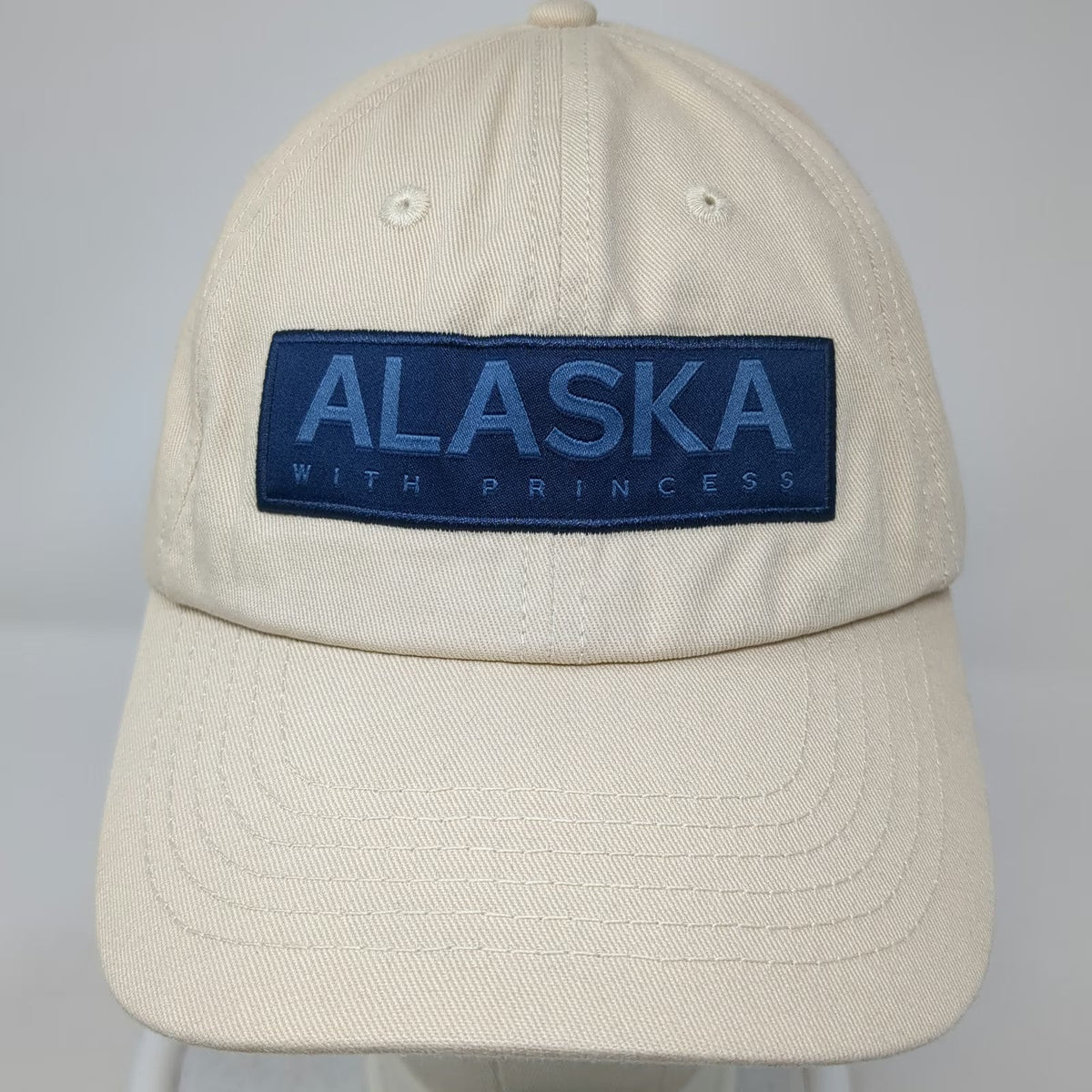 Princess Alaska Cruise Souvenir Baseball Cap Beige One Size Travel Ship Hat