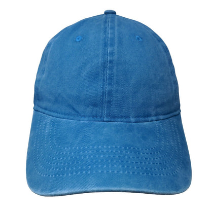 Unbranded Slideback Hat Blue One Size Adjustable 6 Panel Vent Holes Blank
