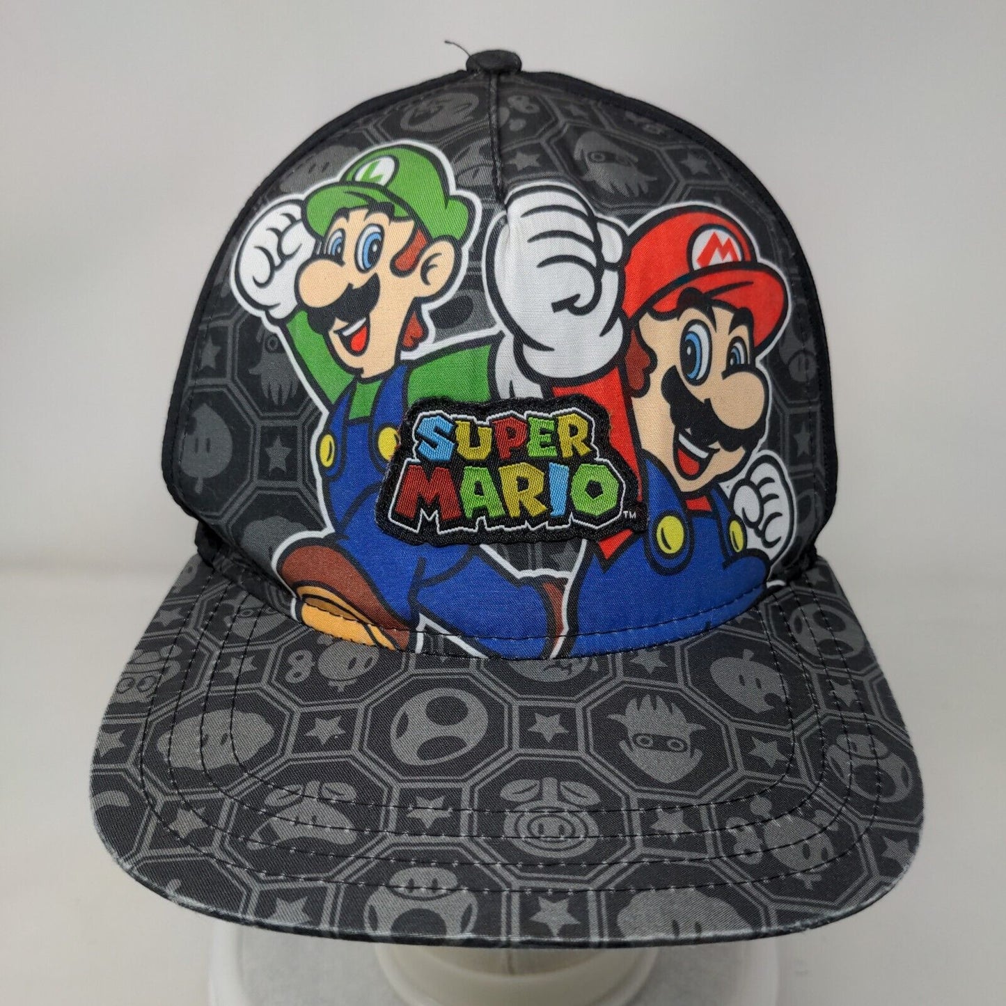 Super Mario Luigi Snapback Hat Multicolor Adjustable Vent Holes
