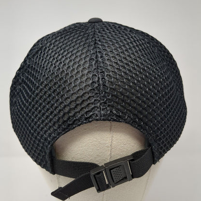 RAD Strapback Mesh Back Hat Black One Size Adjustable Solid Outdoor