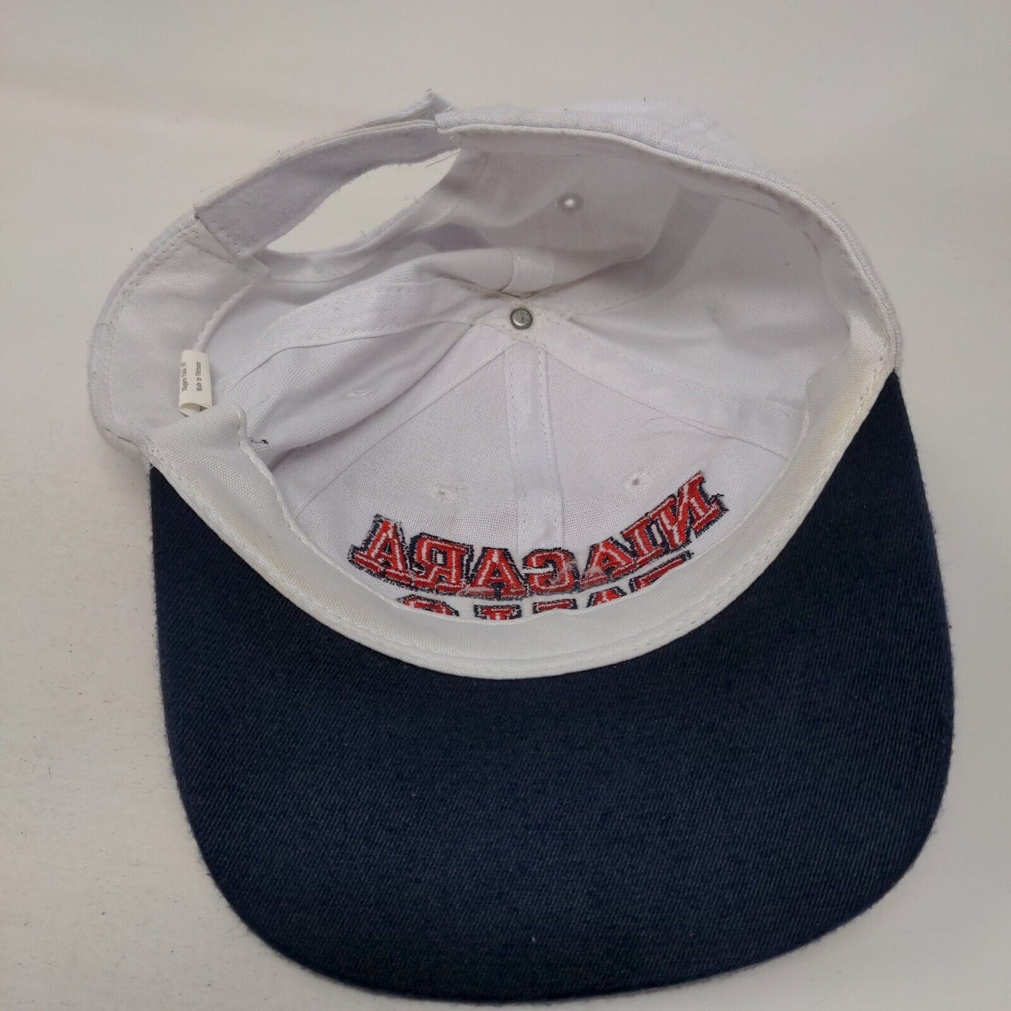 Niagara Falls New York Strapback Hat White OS Adjustable Embroidered Patriotic