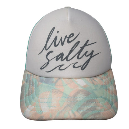 Live Salty Snapback Trucker Hat Multicolor OS Adjustable Mesh Back Salt Life