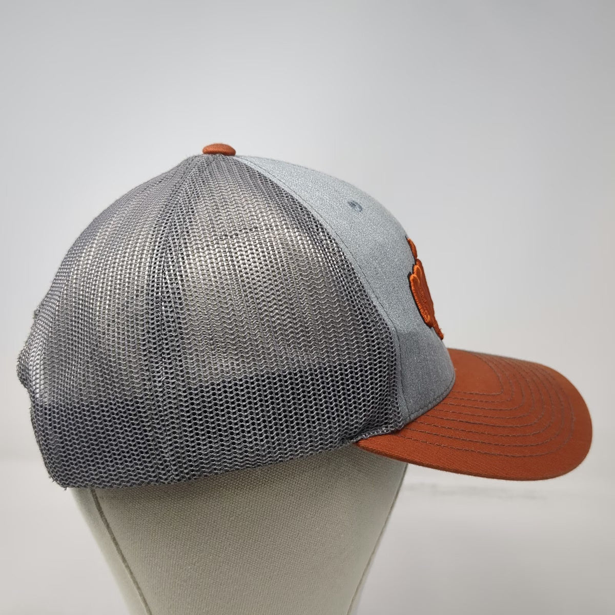 Richardson Trucker Hat Gray Orange One Size Epic Outdoors Deer Skull Snapback