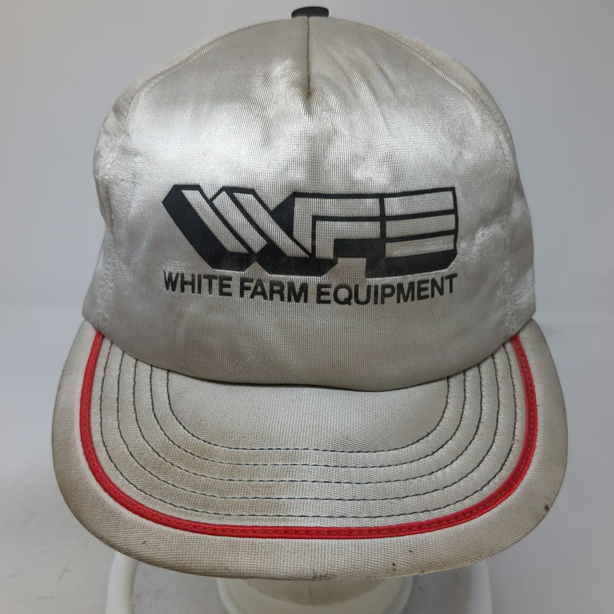 Adver-Togs 5 Panel Gray One Size White Farm Equipment Snapback Rope Hat