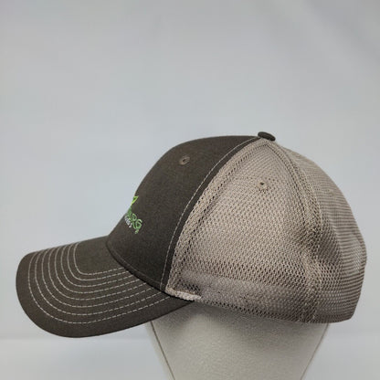 Kingsburg Orchards Snapback Trucker Hat Brown OSFA Embroidered Mesh Back