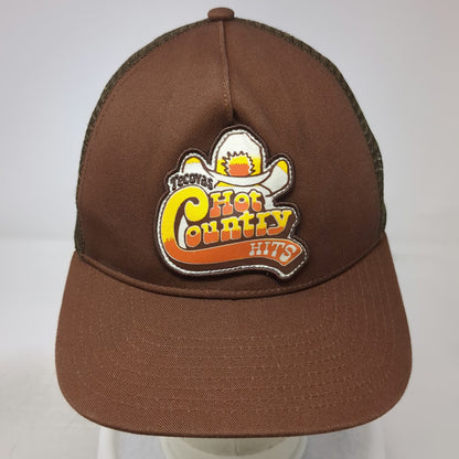 Tecovas Trucker Hat Brown OSFM Mesh Back Hot Country Hits Graphic Patch Snapback