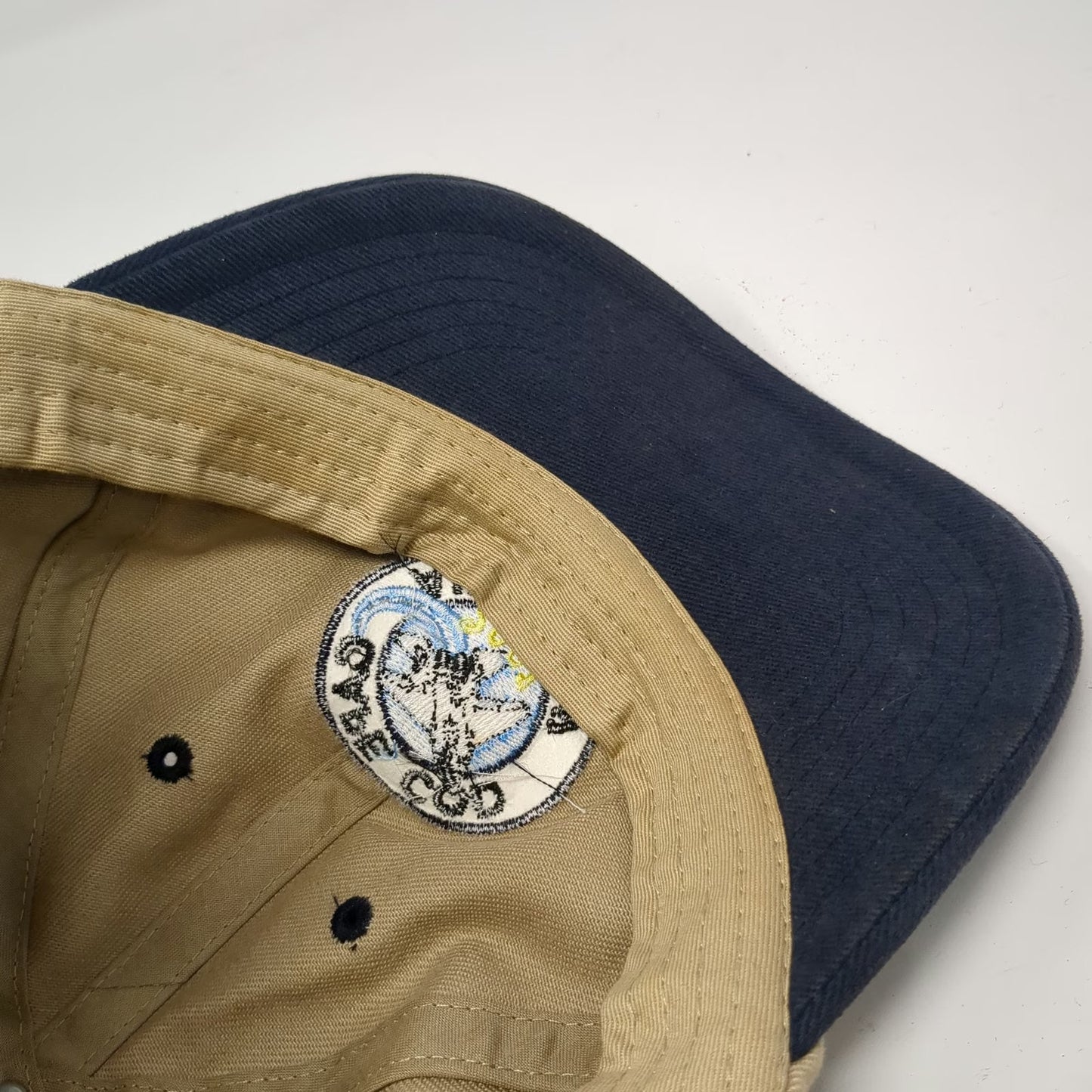 Falcon Baseball Cap Beige Blue One Size Cape Cod Air Show 2001 Jet Plane Hat