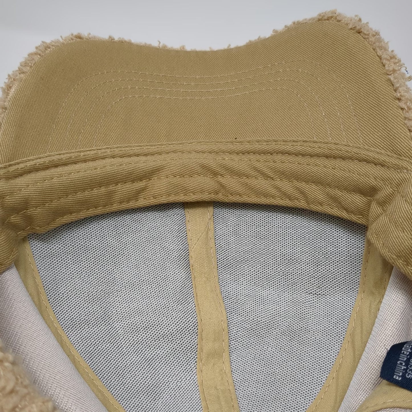 Simply Southern Baseball Cap Beige One Size Sherpa Fleece Glitter Slideback Hat