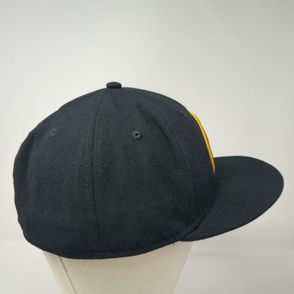 Fanatics Boston Bruins NHL Cap Black 7 1/2 Fitted Embroidered Logo Flat Brim Hat